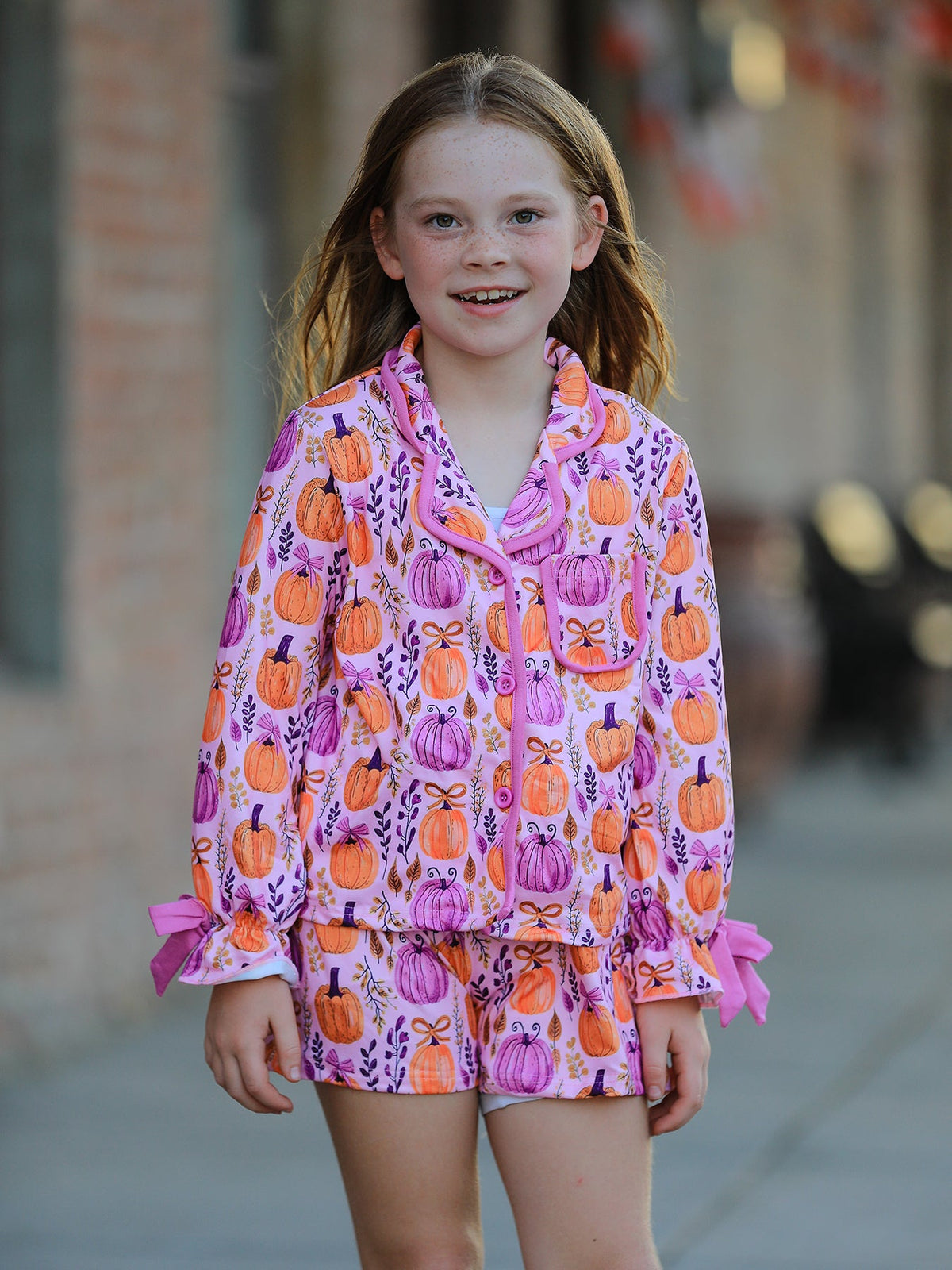 Mommy & me Halloween Pumpkin Pajama Set by Rylee Faith Designs