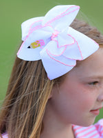 Back to School Yellow Pencil Bow Hair Clip 6.25 Inch by Rylee Faith Designs at Everetts Place