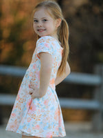 Spring and Summer Floral Print Milk Silk Girls Dress by Rylee Faith Designs at Everetts Place