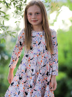 Halloween Black Cat Girls Twirl Dress by Rylee Faith Designs