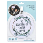 Three Little Tots Eucalyptus No Touching or Kissing Newborn Sign Tag - 