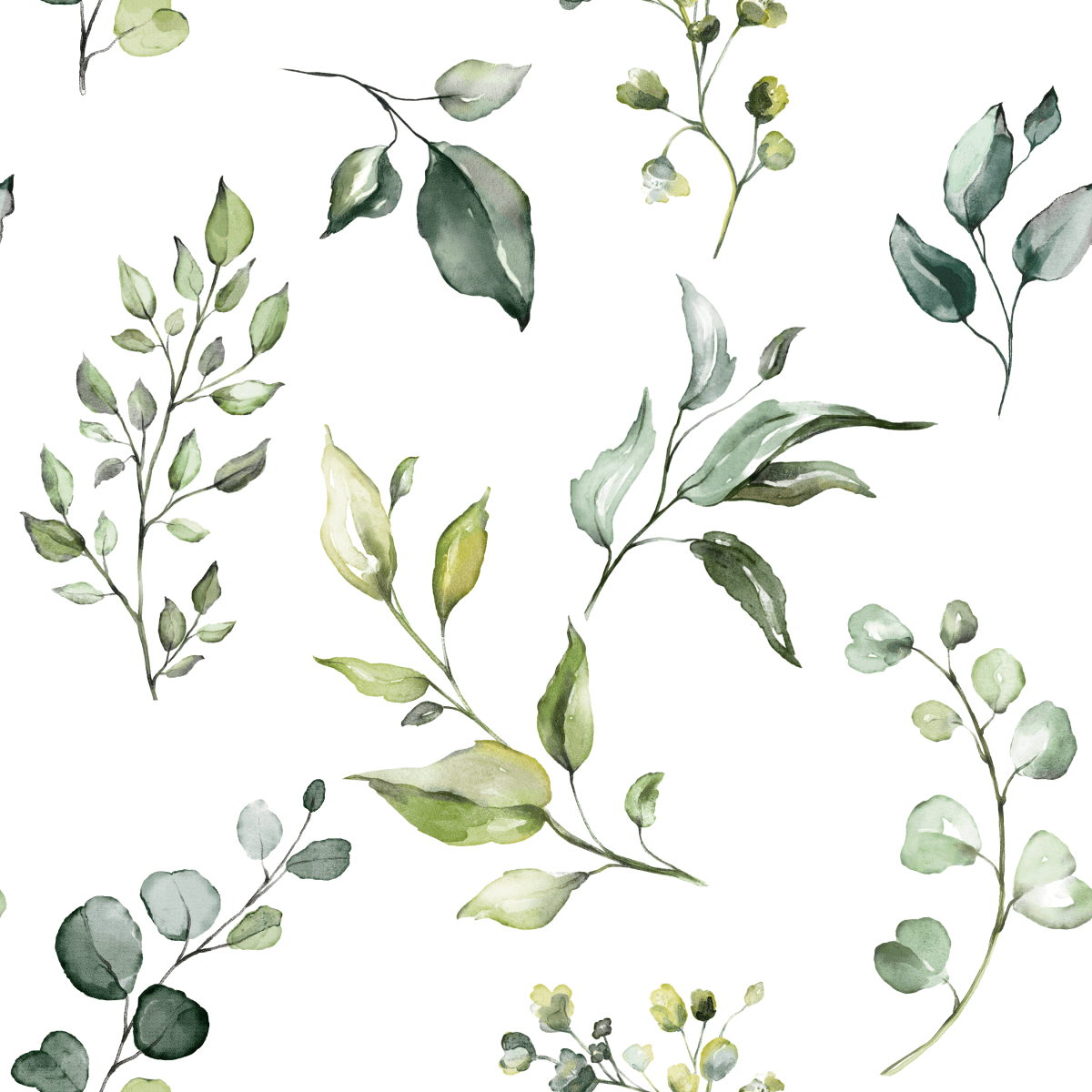 Minky Baby Blanket Eucalyptus Greenery by Honey Lemonade at Everetts Place