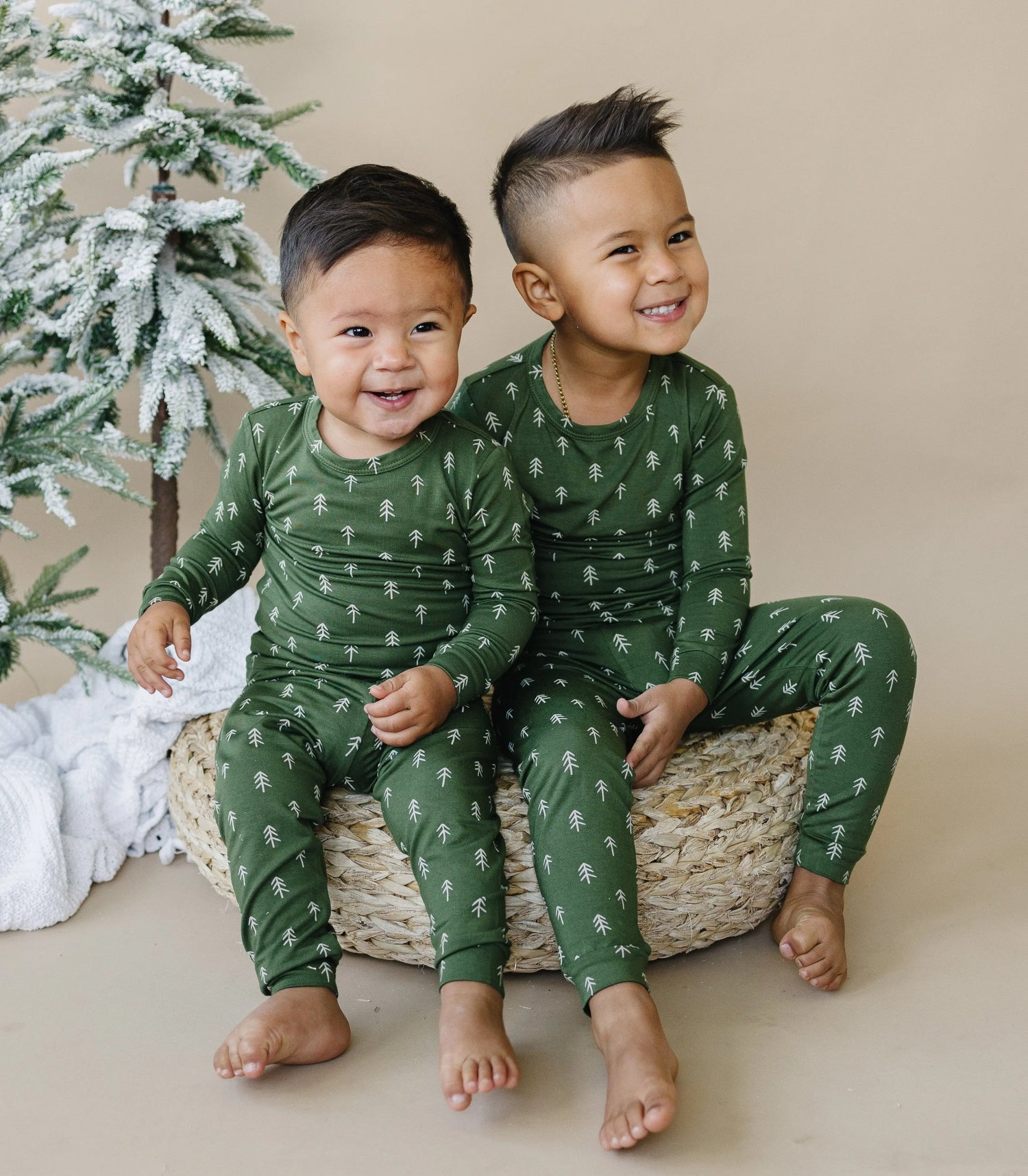 Little Joy Co. Evergreen Dreams 2 Piece Bamboo Pajamas 0-3 to 6-12 Months - Apparel & Accessories > Clothing > Baby & Toddler Clothing > Baby & Toddler Sleepwear