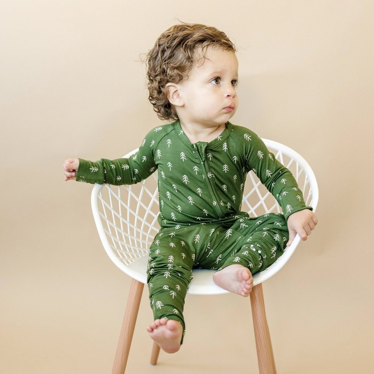 Little Joy Co. Evergreen Dreams Bamboo Zippy Pajamas - Everetts Place Boutique - 