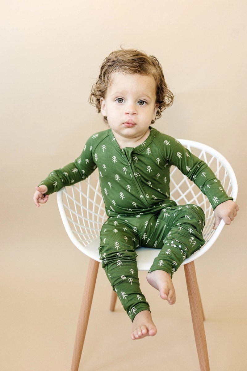 Little Joy Co. Evergreen Dreams Bamboo Zippy Pajamas - Everetts Place Boutique - 