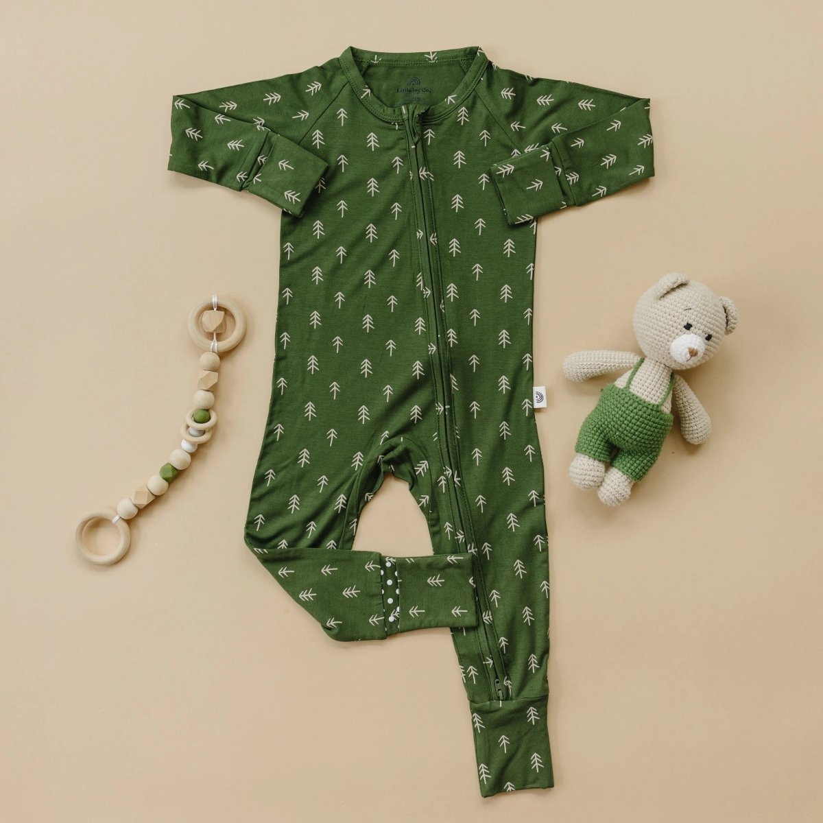Little Joy Co. Evergreen Dreams Bamboo Zippy Pajamas - Everetts Place Boutique - 