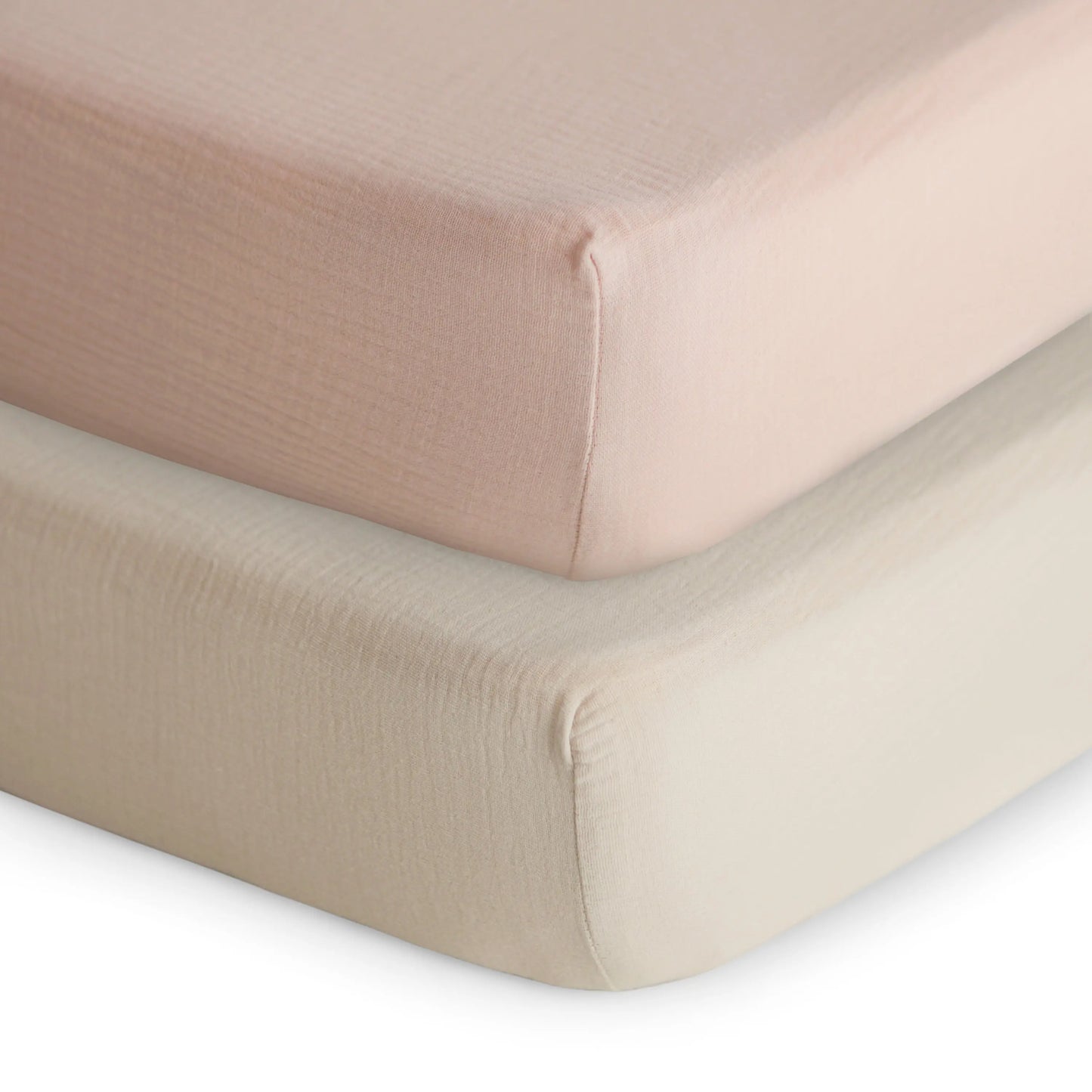 Extra Soft Muslin Crib Sheet 2 Pack Breathable Cotton Baby Bedding Mushie