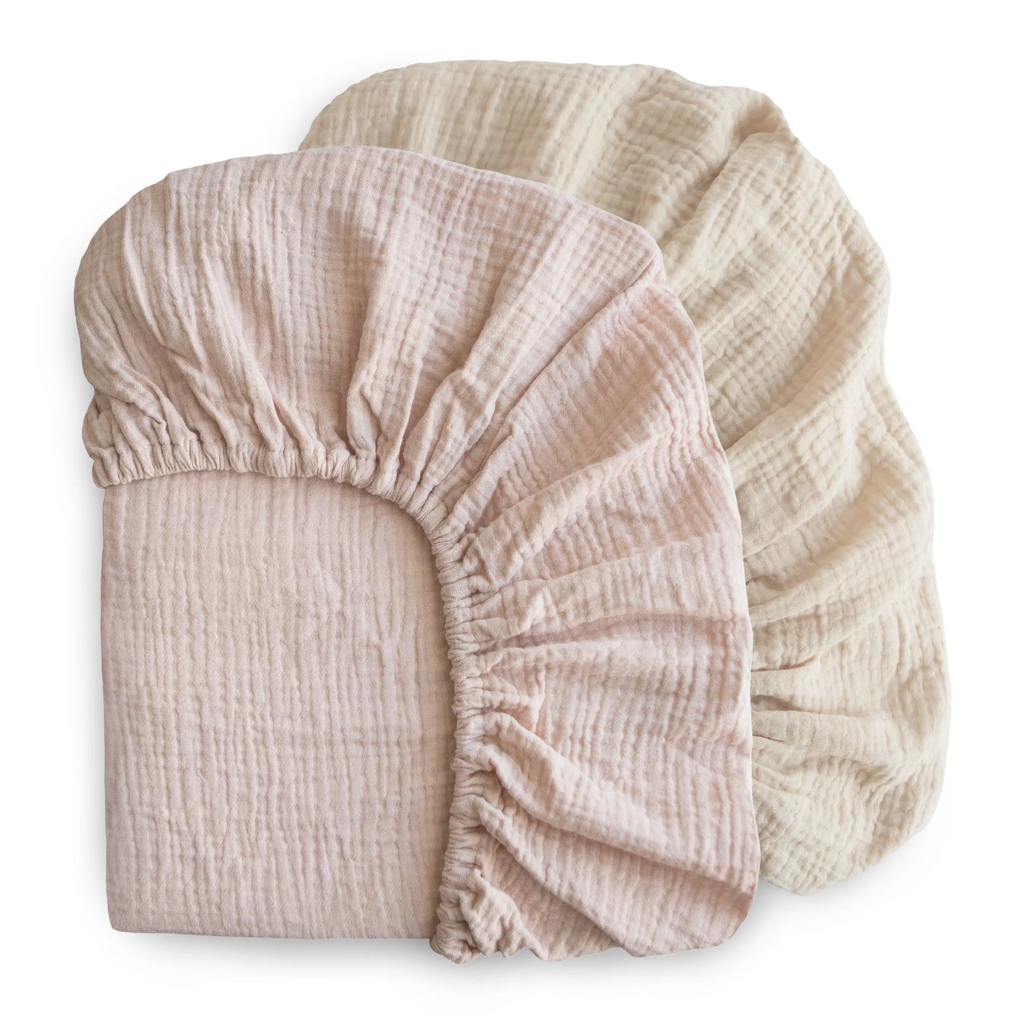 Extra Soft Muslin Crib Sheet 2 Pack Breathable Cotton Baby Bedding Mushie