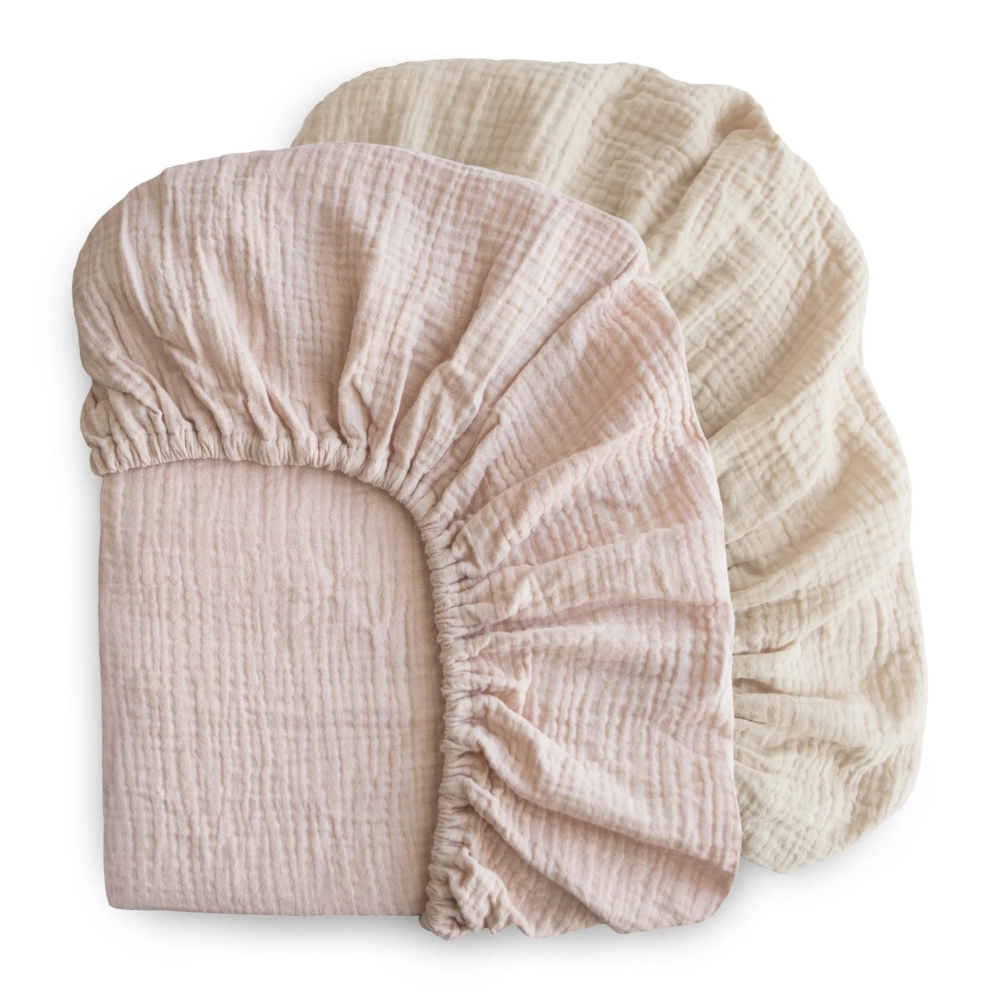Extra Soft Muslin Crib Sheet 2 Pack Breathable Cotton Baby Bedding Mushie