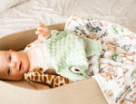 Honey Lemonade Premium Minky Baby Blanket with Safari Adventure Print for Sensory Play - Baby & Toddler > Swaddling & Receiving Blankets > Receiving Blankets
