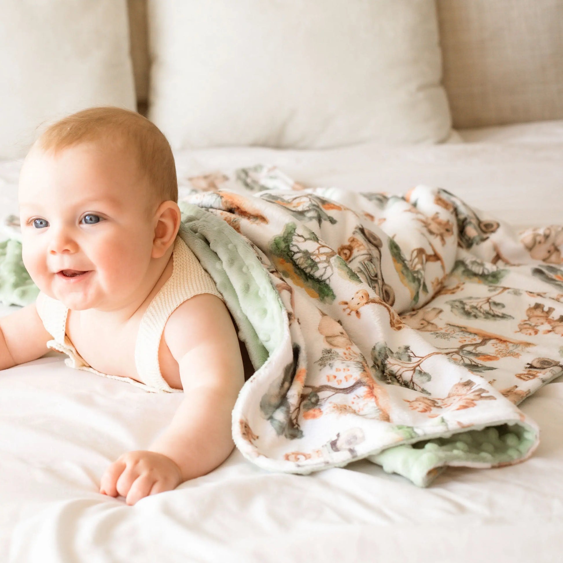 Baby & Toddler Minky Blanket - Safari Adventure Honey Lemonade