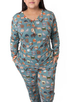 Women’s My First National Adventure Parks Long Sleeve Pajama Set | Wildlife Sleepwear by Rayn’s Tiny Stitches