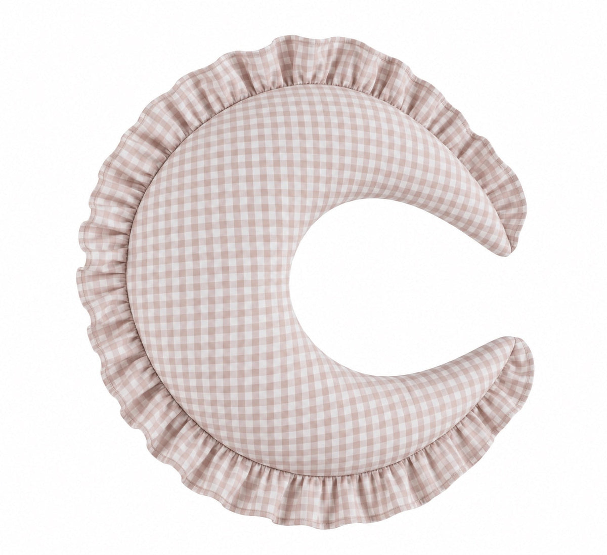 Gingham Feeding Old Support Ruffle Nursing Pillow Cover by Little Mae & Co