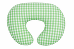 Green Gingham Ruffle Nursing Pillow Cover by Little Mae & Co