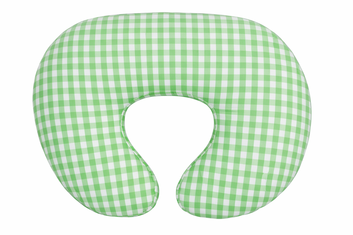 Green Gingham Ruffle Nursing Pillow Cover by Little Mae & Co