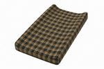 Green Plaid Changing Pad Cover by Little Mae & Co
