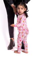 My First Lollipop Bamboo Onesie: Buttery Soft Pink Romper by Rayn’s Tiny Stitches