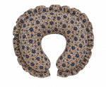 Blue Brown Rose Ruffle Nursing Pillow Cover by Little Mae & Co