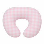 Light Pink Checkered Ruffle Nursing Pillow Cover by Little Mae & Co