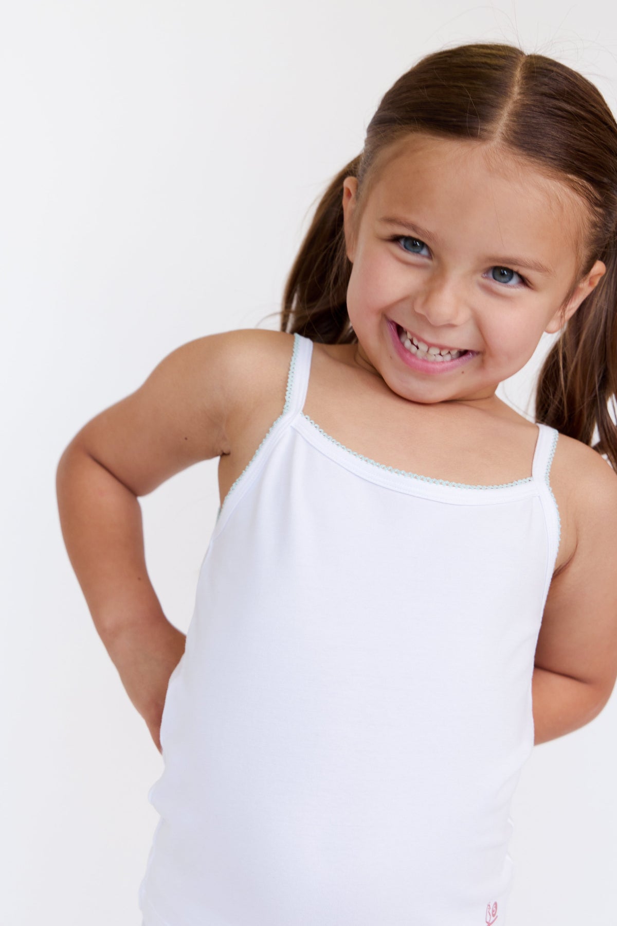 Feathers Girls Undershirts Tagless Camisoles - 5 pk Super Soft Cotton Cami Girls Tank Tops by Feathers USA at Everetts Place