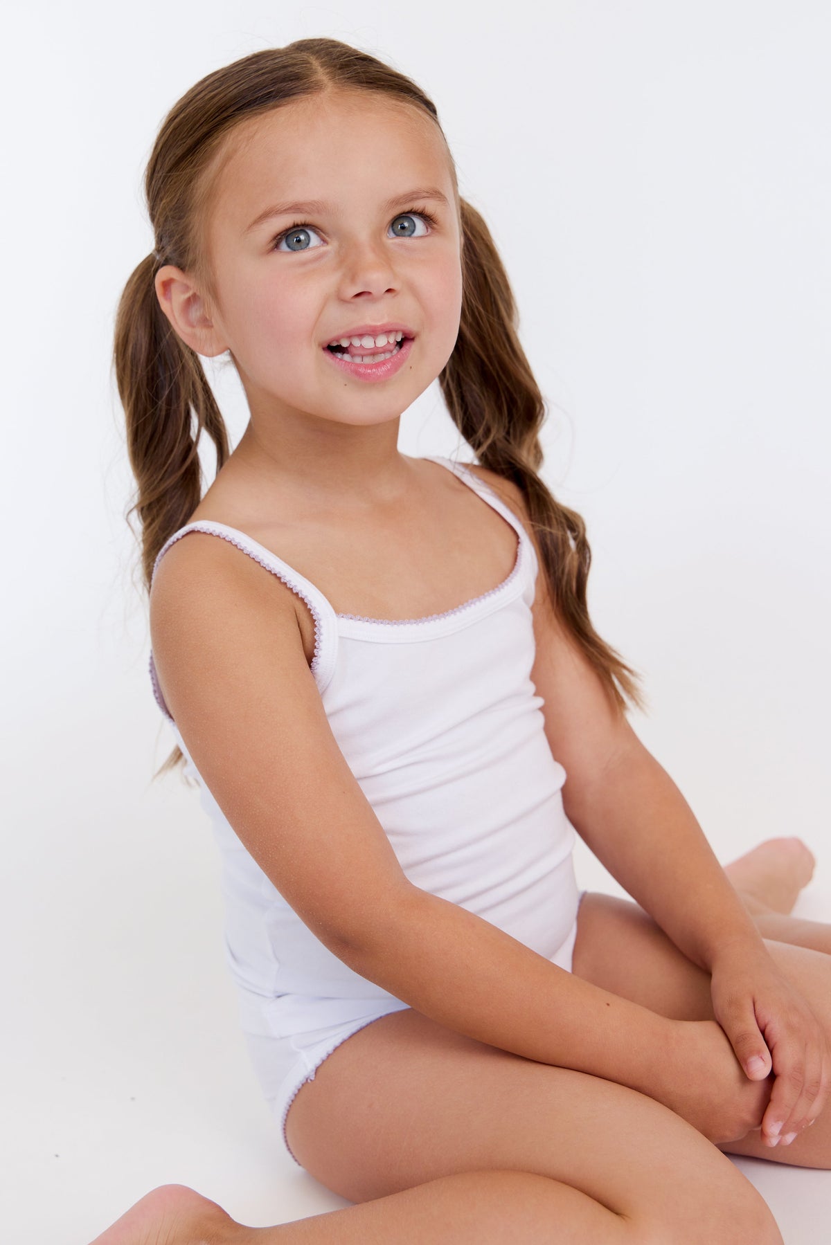 Feathers Girls Undershirts Tagless Camisoles - 5 pk Super Soft Cotton Cami Girls Tank Tops by Feathers USA at Everetts Place