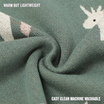 Bleu La La Knit Unicorn Blanket for Babies Made with 100 Percent Pure Cotton - Baby & Toddler > Swaddling & Receiving Blankets