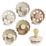 Mushie FRIGG Pacifier - Natural Rubber 6-Pack for Baby Comfort - Baby & Toddler > Baby Health > Pacifiers & Teethers RUBBER FRIGG PACIFIERS