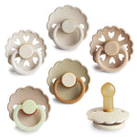 Mushie FRIGG Pacifier - Natural Rubber 6-Pack for Baby Comfort - Baby & Toddler > Baby Health > Pacifiers & Teethers RUBBER FRIGG PACIFIERS