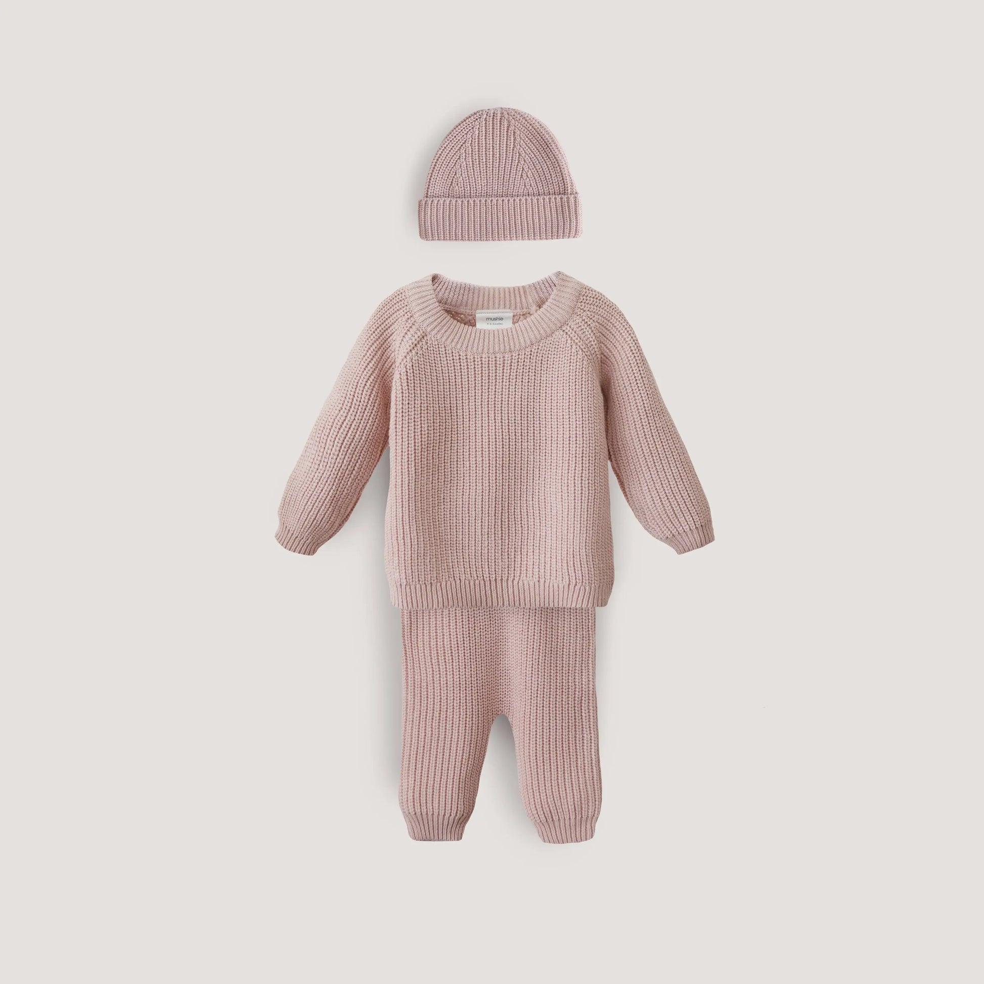 Chunky Knit Beanie Made with Organic Cotton for Babies Cozy and Stylish Mushie