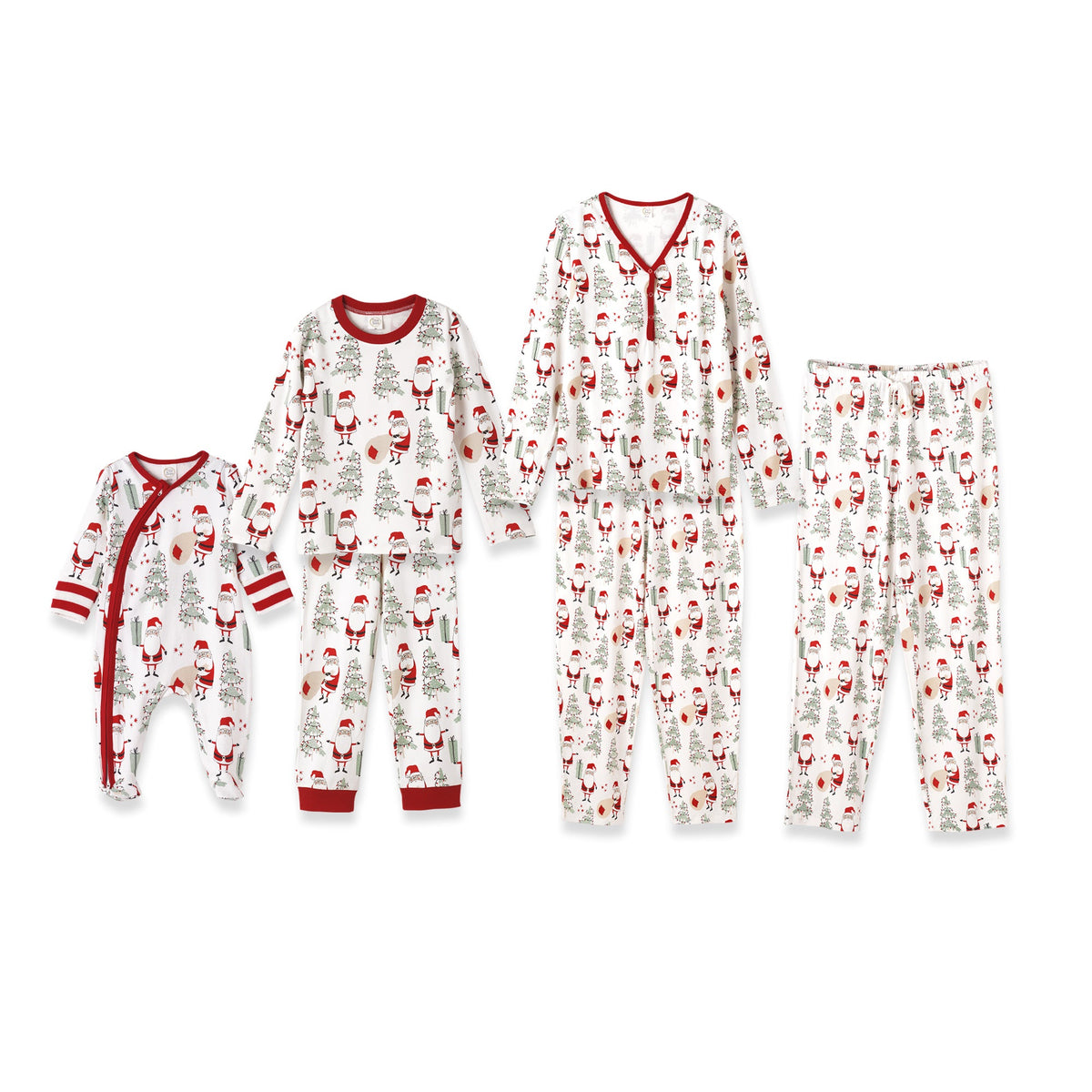 Christmas Bamboo Family Matching Pajama's – Merry Santa Claus by Tesa Babe