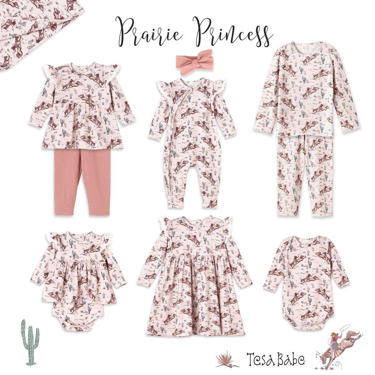 Prairie Princess Baby Girl Western Bamboo Bodysuit by Tesa Babe (view 3 of 3)