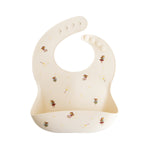 Silicone Baby Bib, Polka Dot Print by Mushie