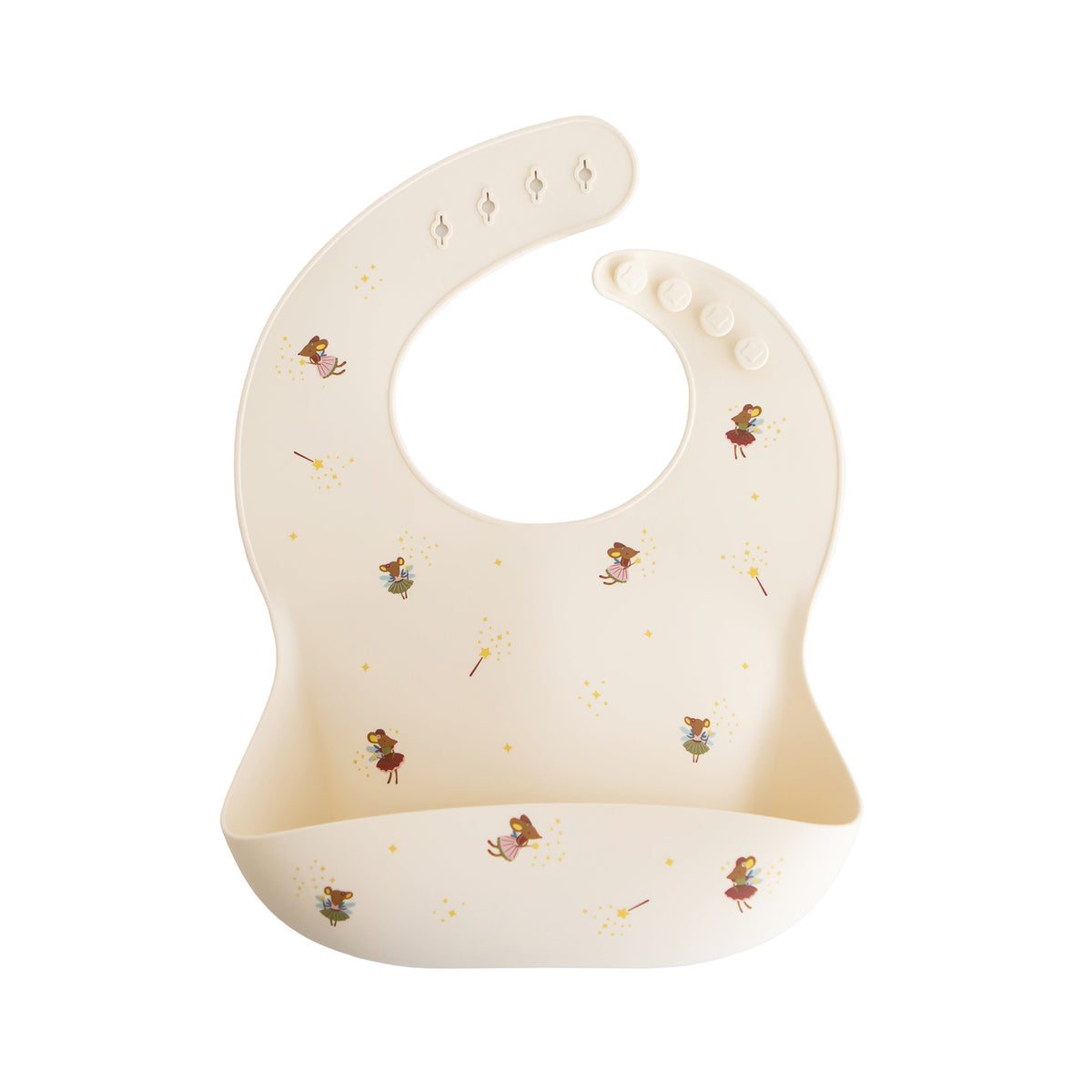 Silicone Baby Bib, Polka Dot Print by Mushie