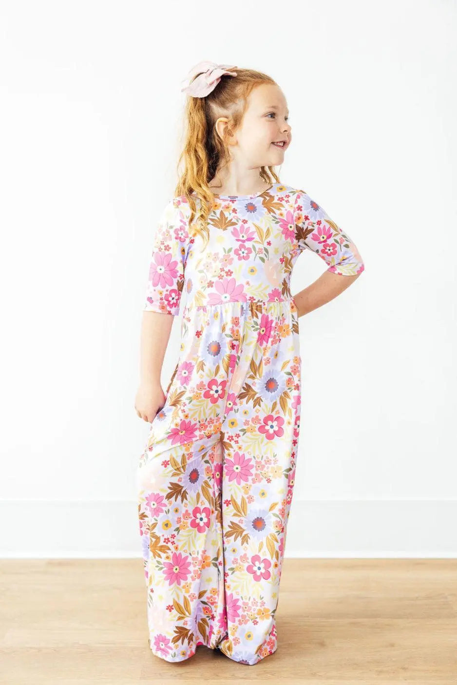Fall Botanicals Girls Wide Leg Jumpsuit Mila Rose Kids Mila & Rose ® Everetts Place: Online Boutique
