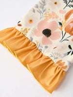Fall Floral Print Girls Pajamas Set With Ruffle Details Rylee Faith Designs Everetts Place Boutique