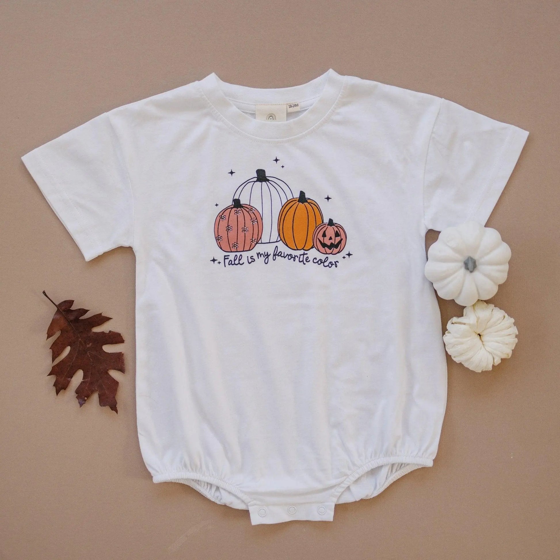 Fall Is My Favorite Color Organic Cotton T Shirt Romper Little Joy Co. Everetts Place: Online Boutique