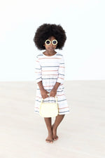 Fall Stripes Three Quarter Sleeve Pocket Twirl Dress Mila & Rose ® Everetts Place: Online Boutique