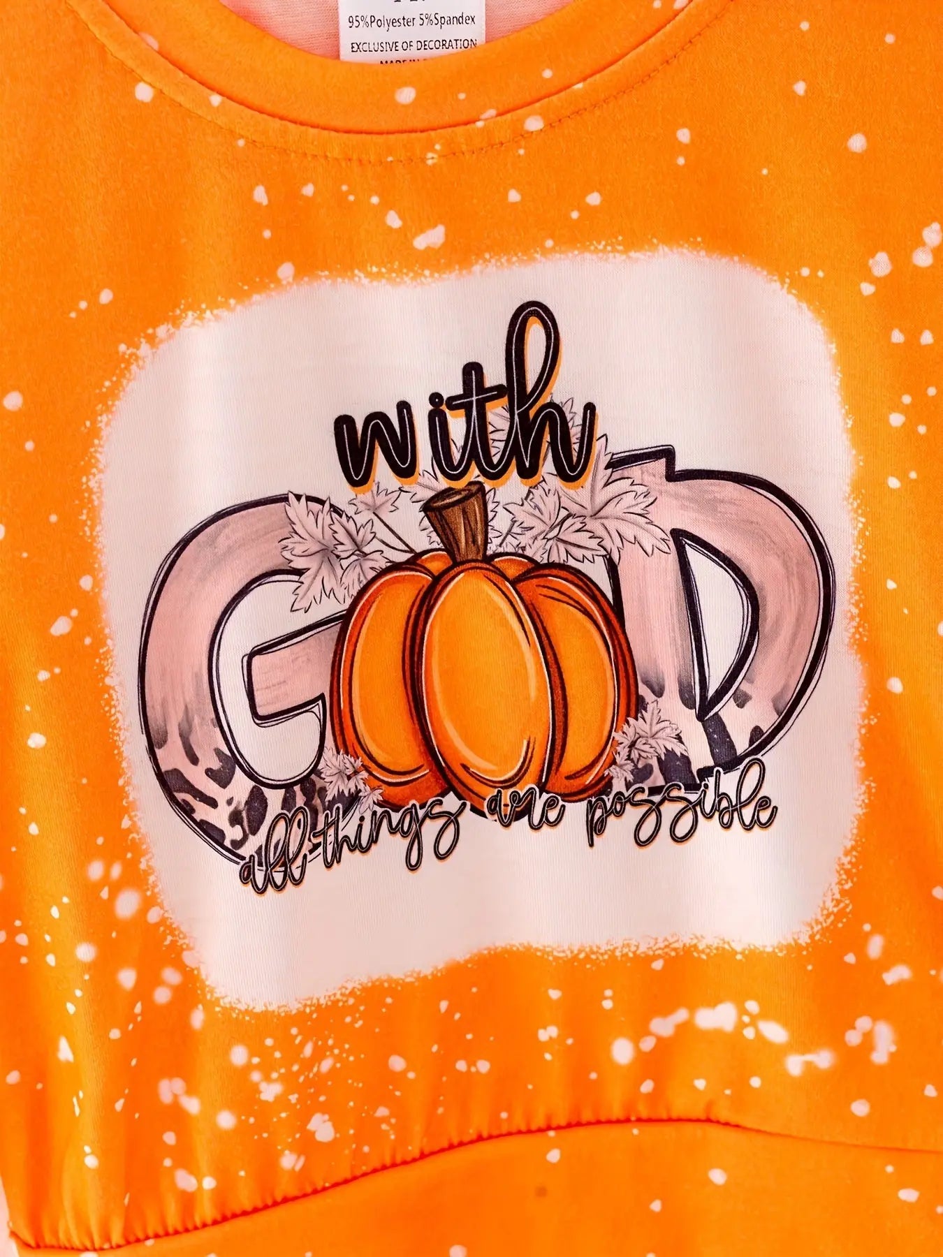 Rylee Faith Designs Fall Thanksgiving Halloween 4 Piece Long Sleeve O Neck T Shirt Set - Apparel & Accessories > Clothing > Clothing Tops > Hoodies Top