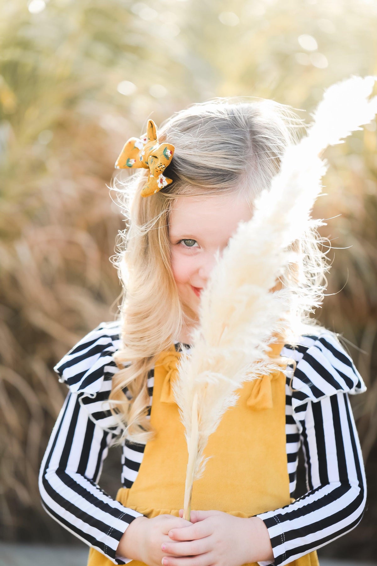 Mustard Faux Suede Pinafore by Mila & Rose ®