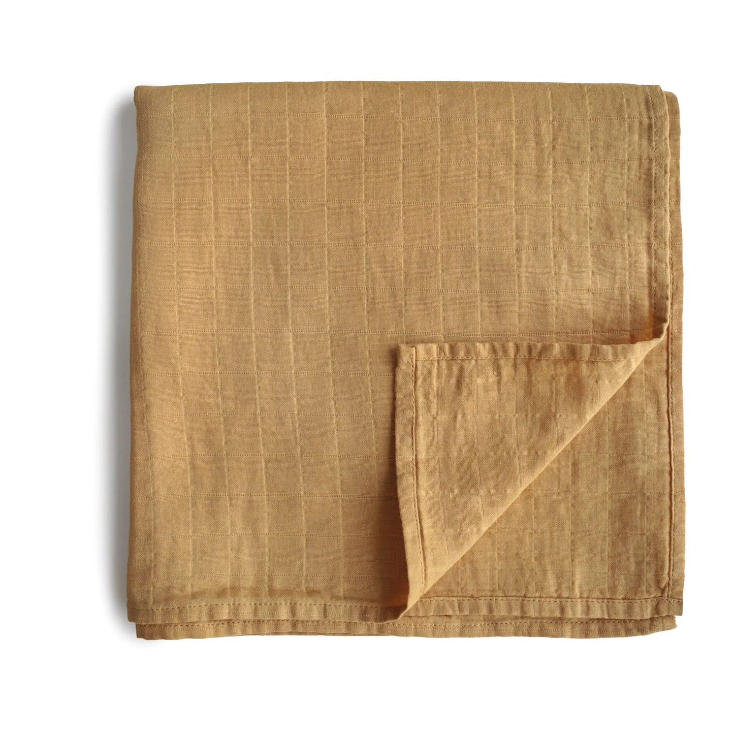 Organic Cotton Muslin Swaddle Blanket for Baby Cuddling and Nursing Mushie
