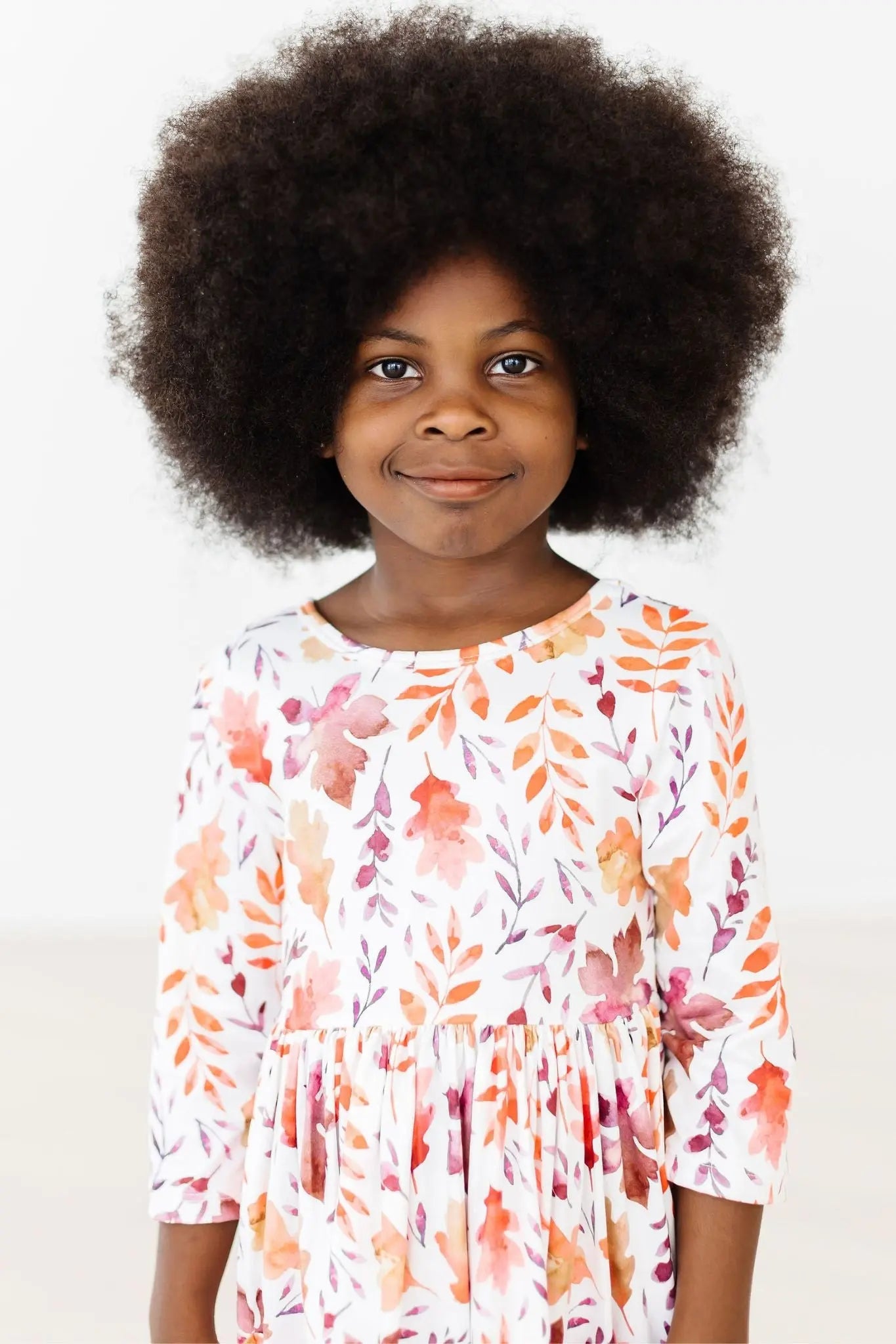 Mila & Rose ® Falling Leaves Three Quarter Sleeve Pocket Twirl Dress - Apparel & Accessories > Clothing > Dresses Twirl Pocket Dress 3/4