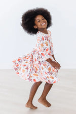 Mila & Rose ® Falling Leaves Three Quarter Sleeve Pocket Twirl Dress - Apparel & Accessories > Clothing > Dresses Twirl Pocket Dress 3/4