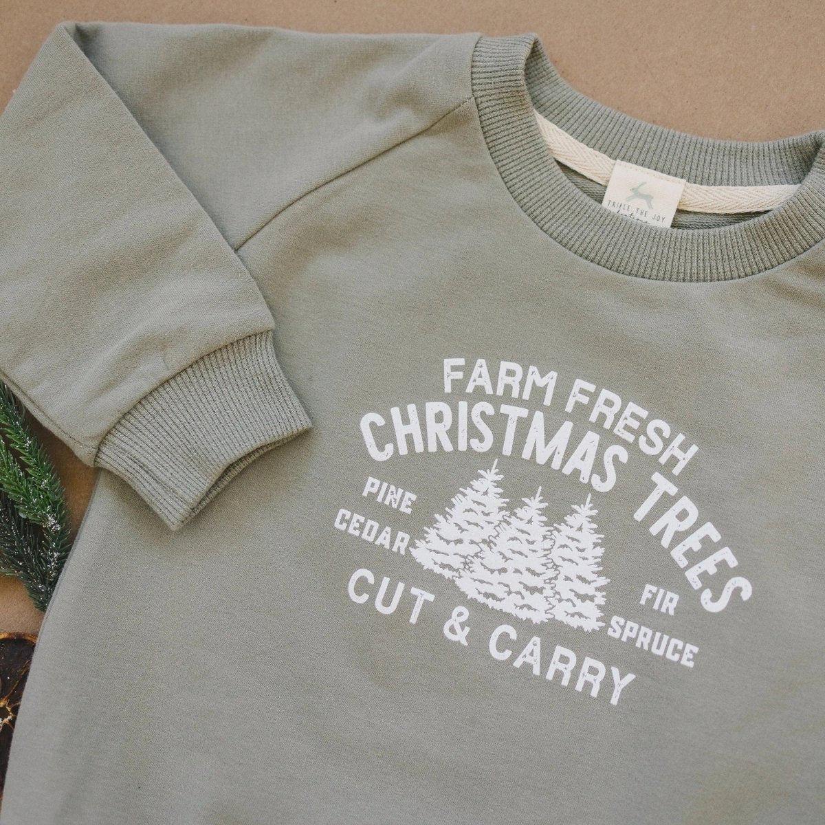 Little Joy Co. Farm Fresh Christmas Trees Organic Cotton 2pc Jogger Set - Everetts Place Boutique - 
