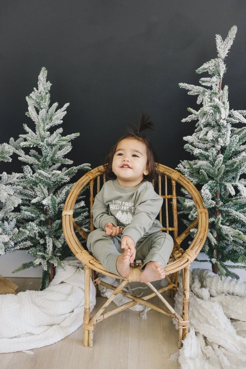 Little Joy Co. Farm Fresh Christmas Trees Organic Cotton 2pc Jogger Set - Everetts Place Boutique - 