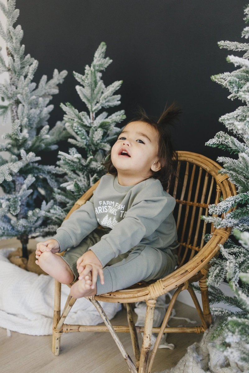 Little Joy Co. Farm Fresh Christmas Trees Organic Cotton 2pc Jogger Set - Everetts Place Boutique - 