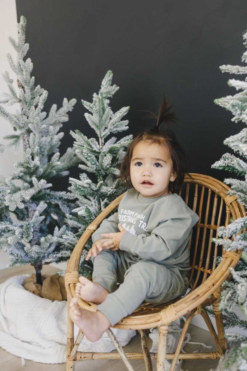 Little Joy Co. Farm Fresh Christmas Trees Organic Cotton 2pc Jogger Set - Everetts Place Boutique - 