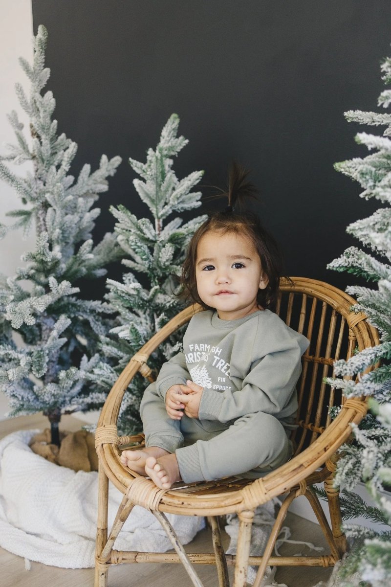 Little Joy Co. Farm Fresh Christmas Trees Organic Cotton 2pc Jogger Set - Everetts Place Boutique - 