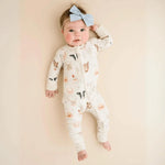Kolorful Farm Friends Pajamas Gender Neutral One-Piece Sleeper - Bamboo Baby - Apparel & Accessories > Clothing > Baby & Toddler Clothing > Baby & Toddler Sleepwear Pajama