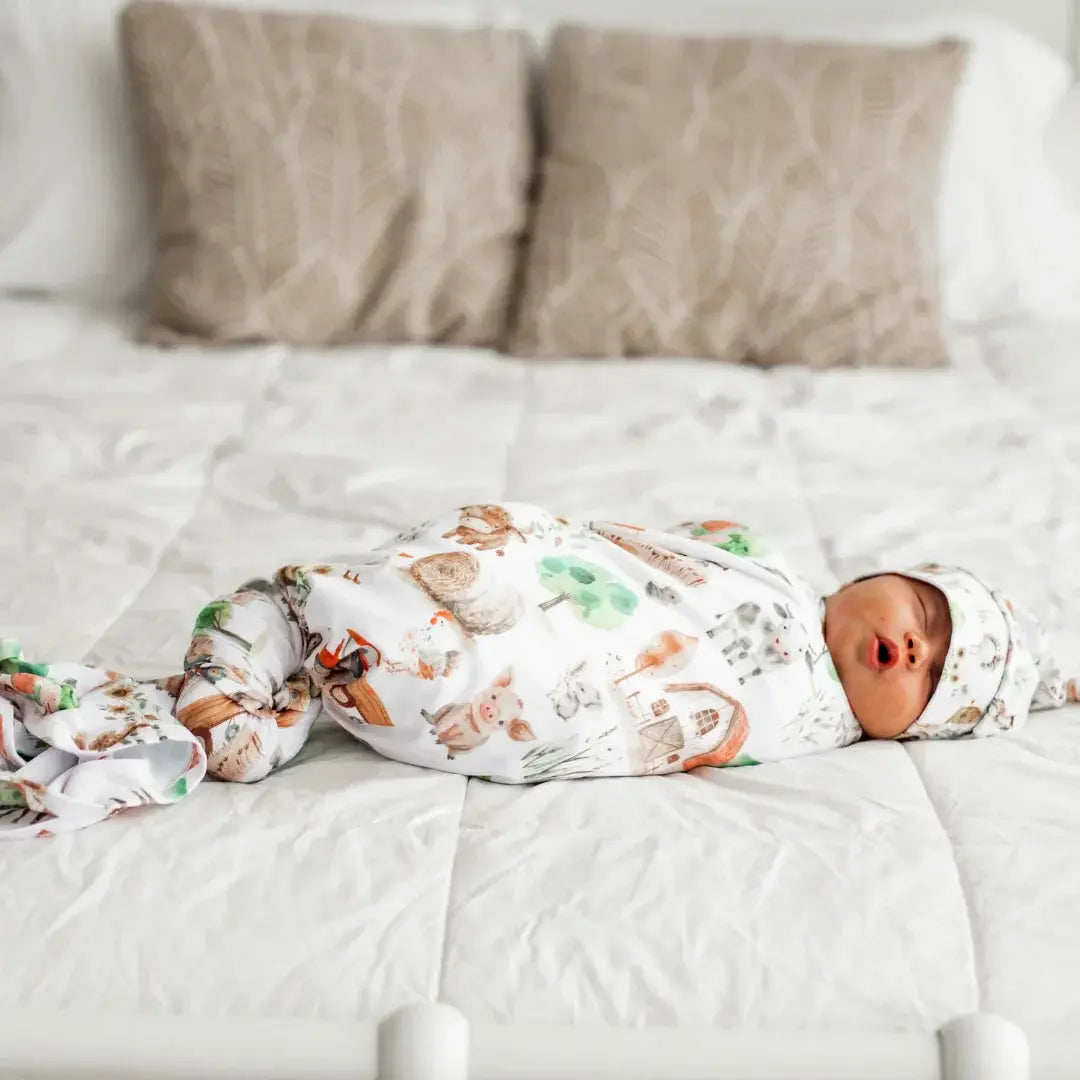 Farm Life Baby Swaddle Blanket Honey Lemonade 