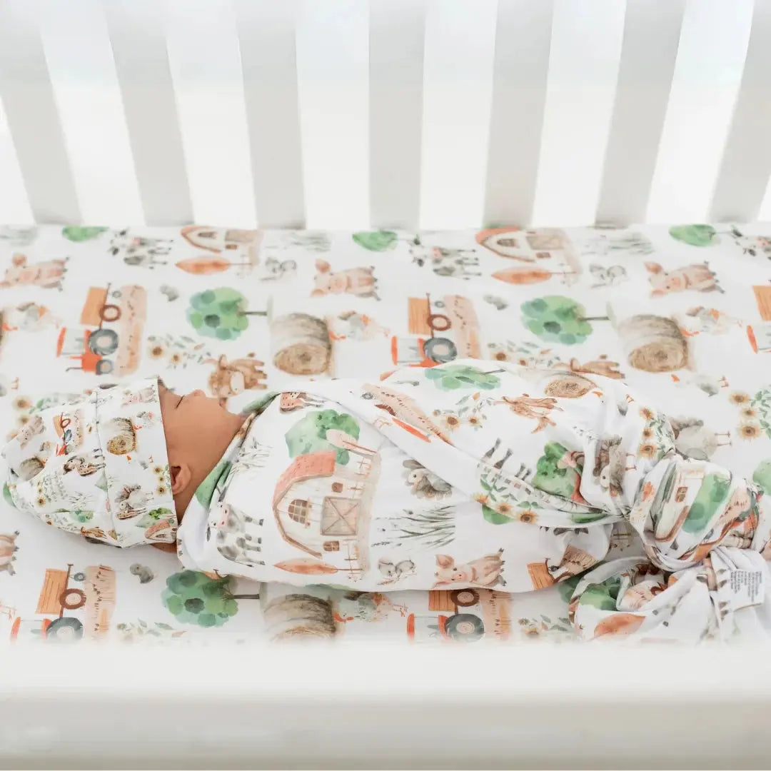 Farm Life Baby Swaddle Blanket Honey Lemonade 